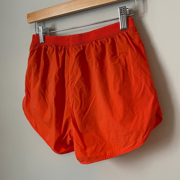 Pudolla Orange Running Shorts Athletic Zip Pockets Lined Size S - Picture 4 of 8